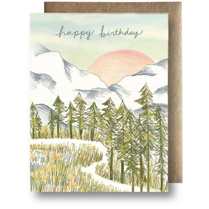 Spring Mountains - Birthday Card
