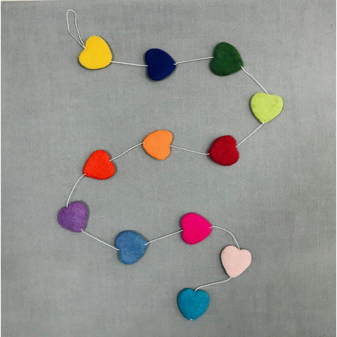 Heart Felt Garland - Multi-Color
