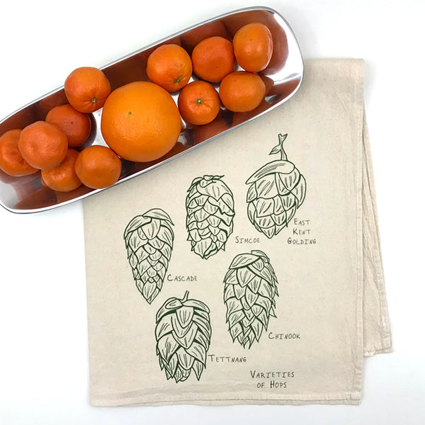 Varieties of Hops Flour Sack Towel