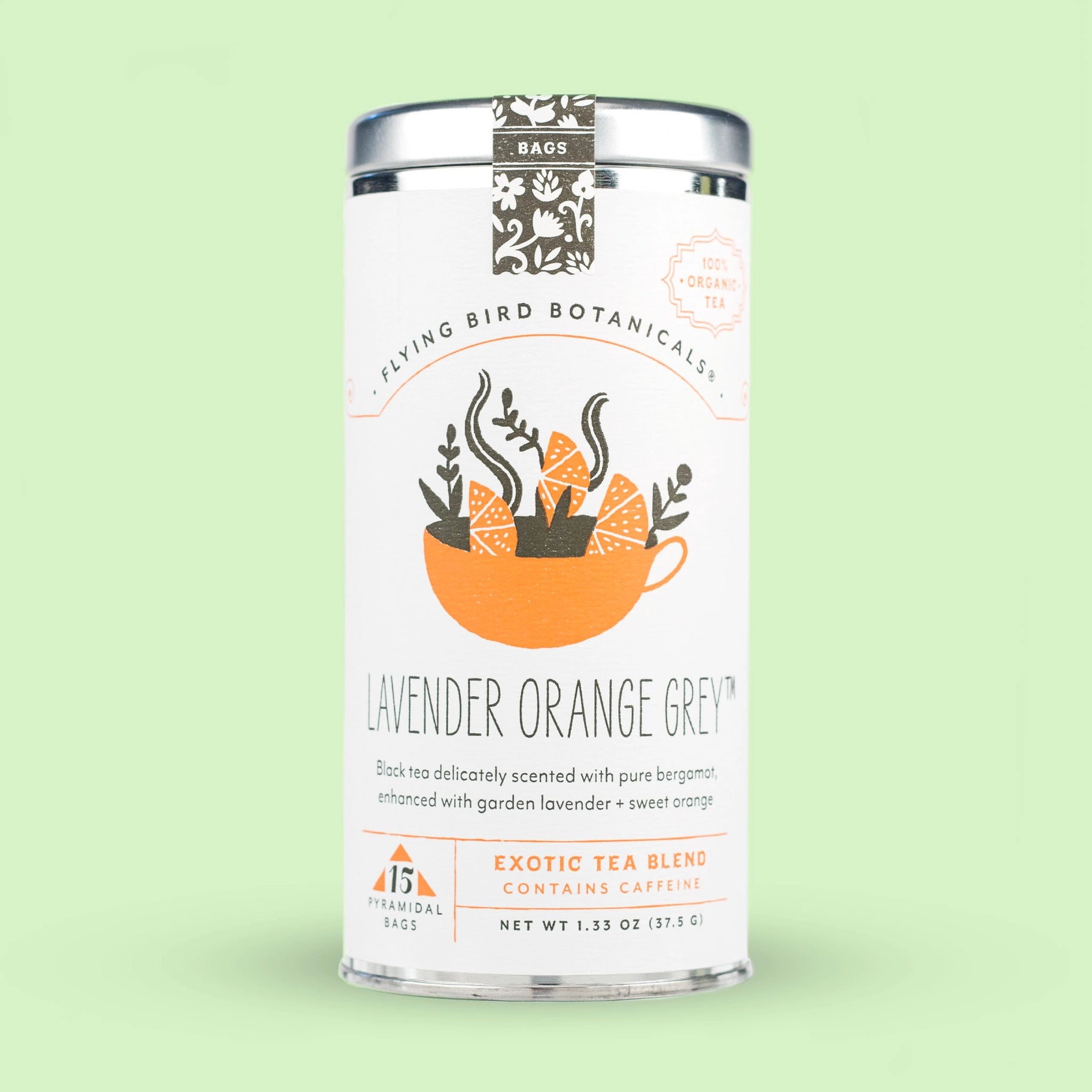Lavender Orange Grey - 15 Tea Bag Tin