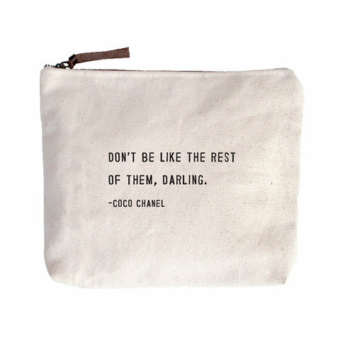 Coco Chanel (Don't Be Like The Rest Of Them) Quote - Canvas Bag