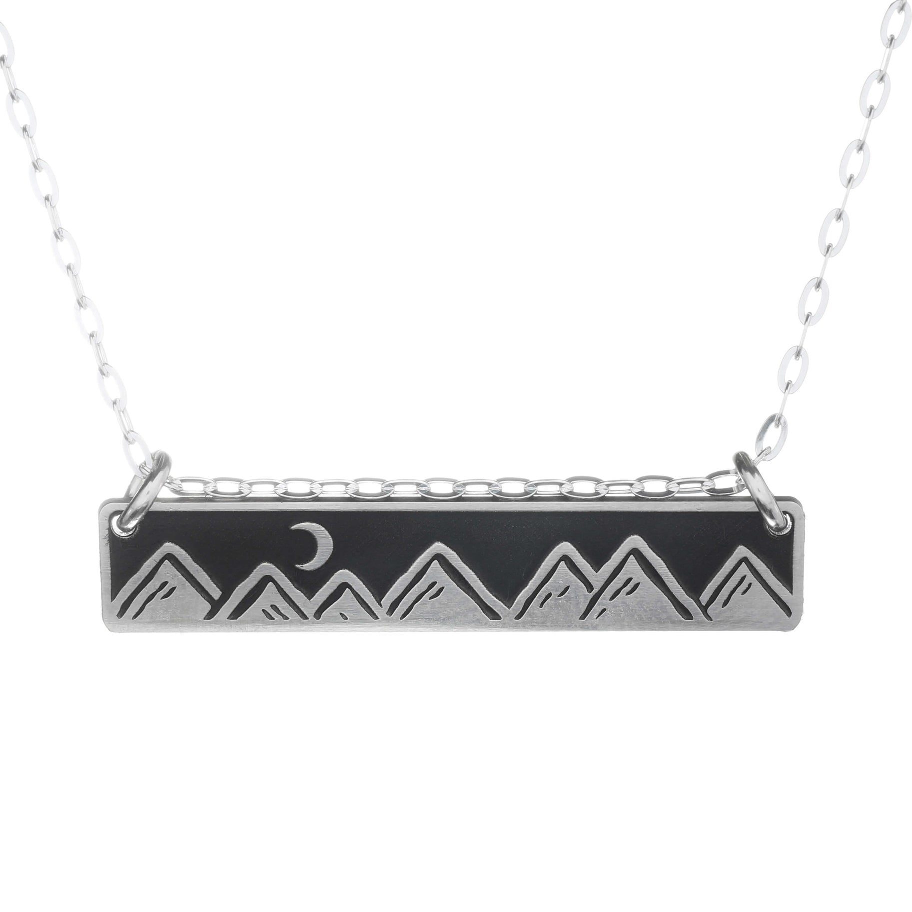 Moonlit Mountains Horizontal Necklace