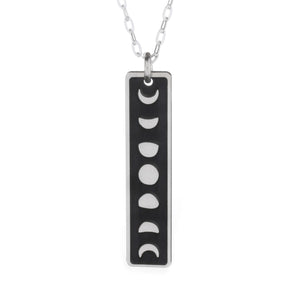 Moon Phases Skinny Bar Neckace