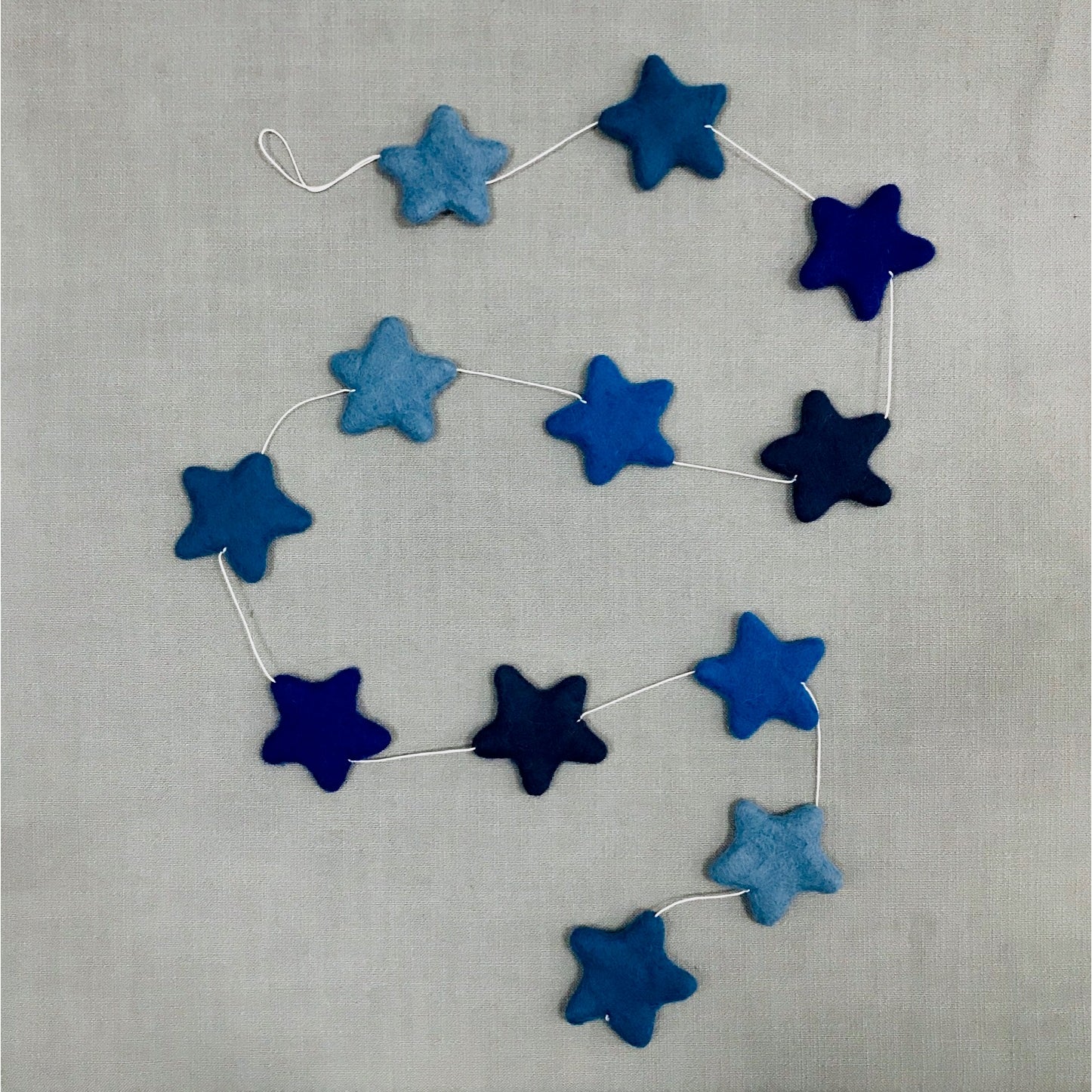 Star Felt Garland - Blue