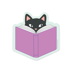Reading Kitten - Sticker