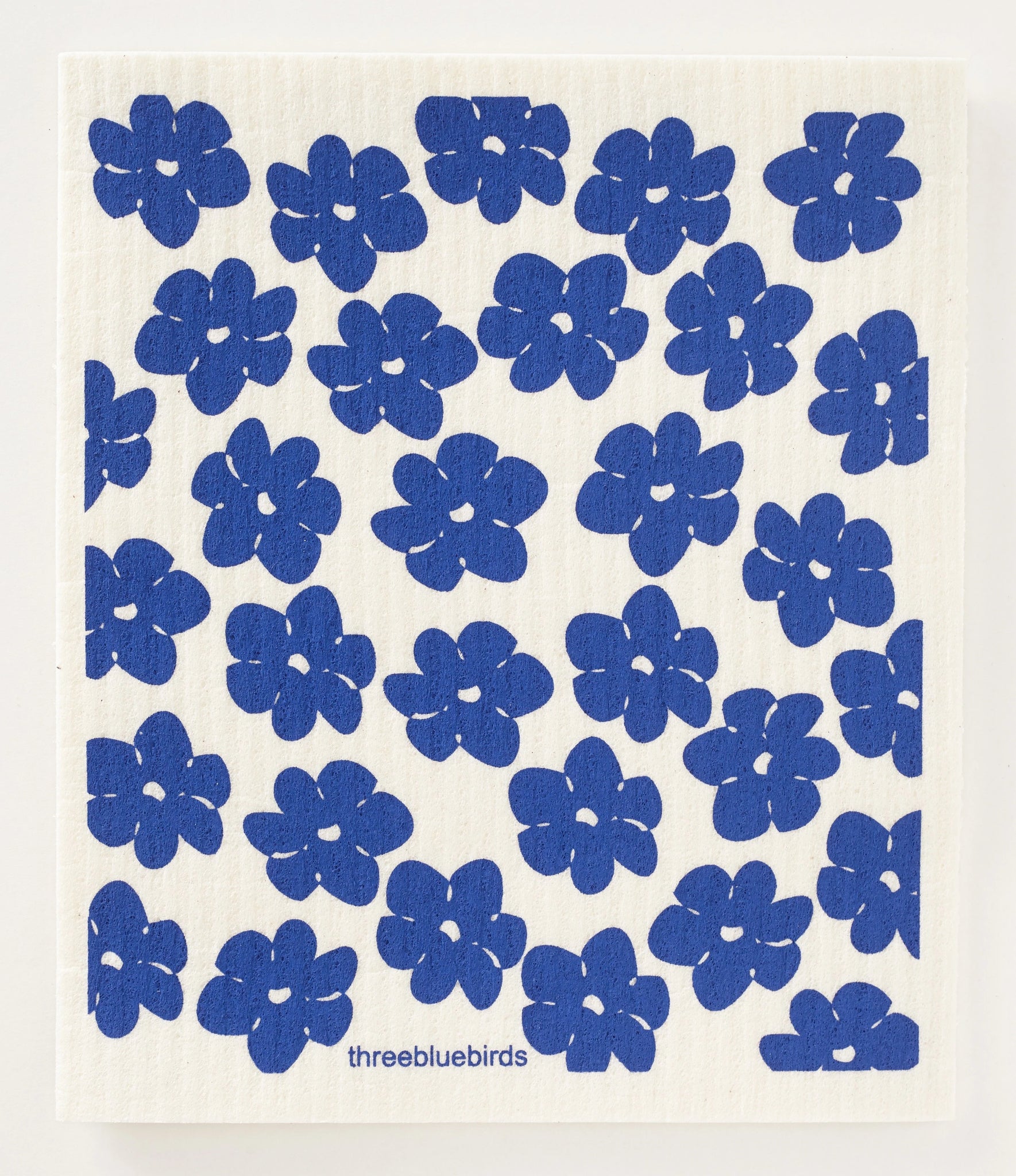 Blue Poppies - Swedish Dishcloth