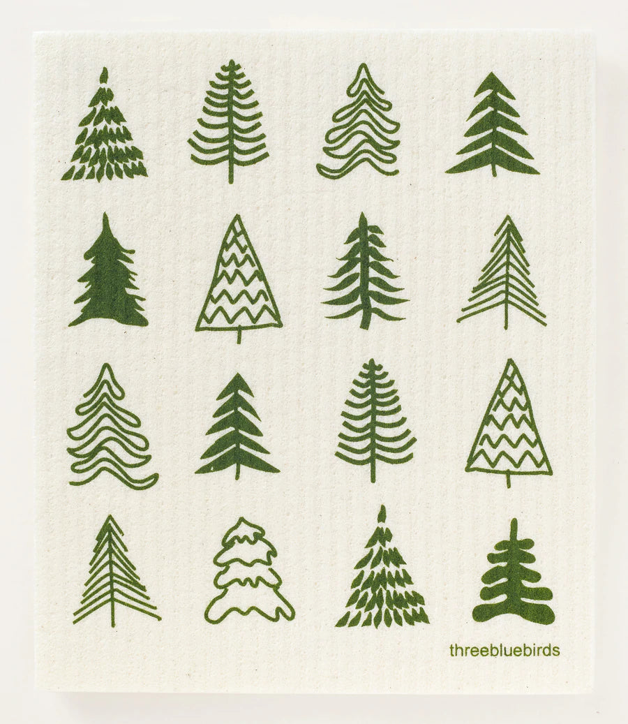 Woodland Trees - Swedish Dishcloth