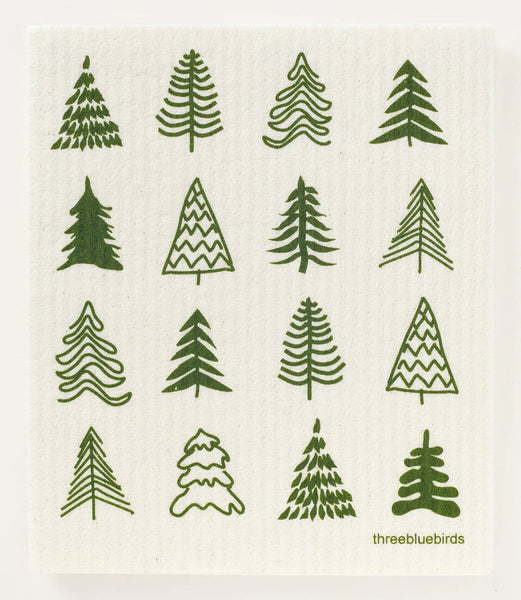 Woodland Trees - Swedish Dishcloth