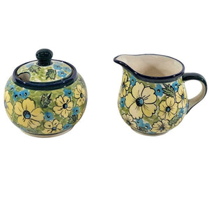 Citrine Cream & Sugar Set - Polish Pottery