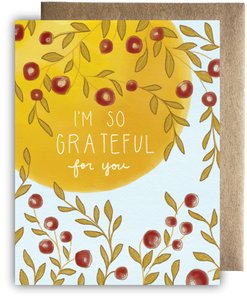 So Grateful for You - Thank You Card