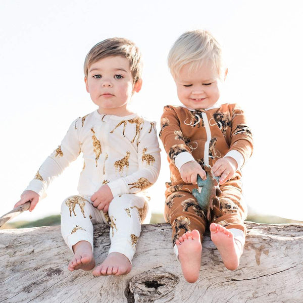 Bamboo Zipper Pajama - Blue Bird