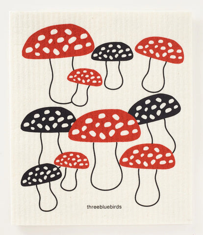 Mushrooms - Swedish Dishcloth