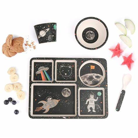 Space Adventure Divided Plate Set