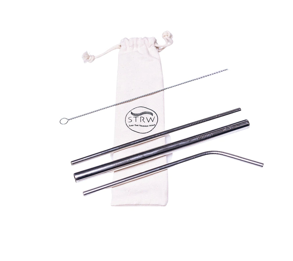 Reusable Straw Set - Silver