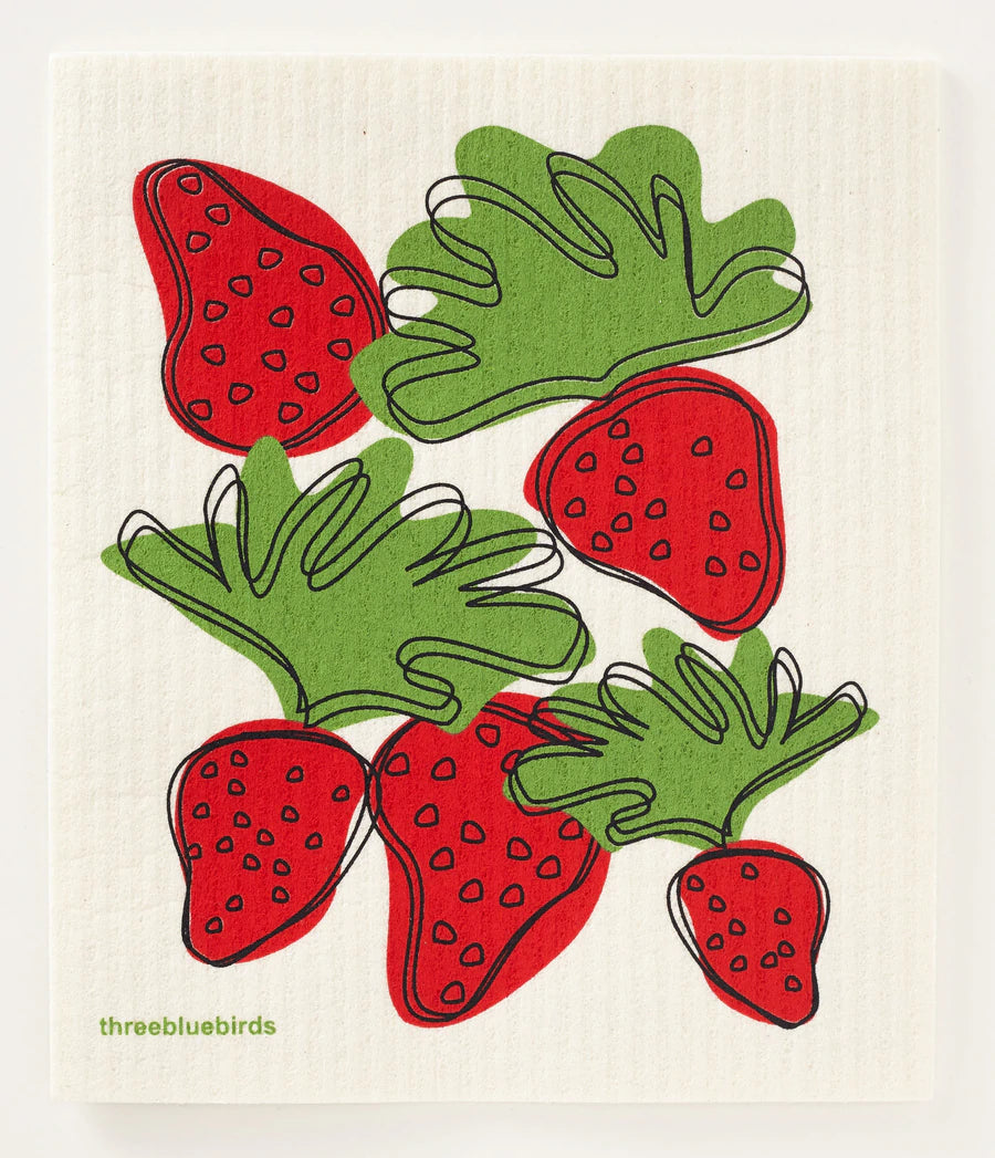 Strawberries - Swedish Dishcloth
