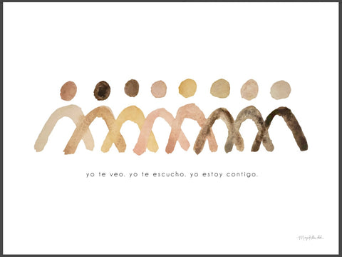 Standing Together in Spanish - Art Print
