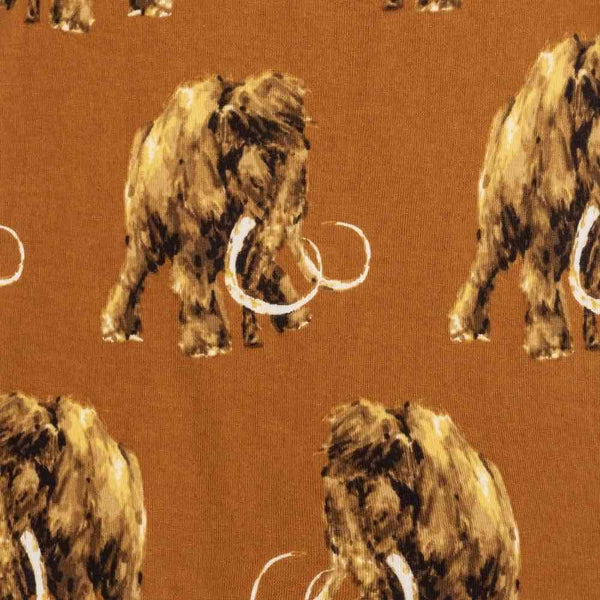 Organic Zipper Pajama - Woolly Mammoth
