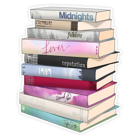 Taylor Swift Albums as Books - Sticker