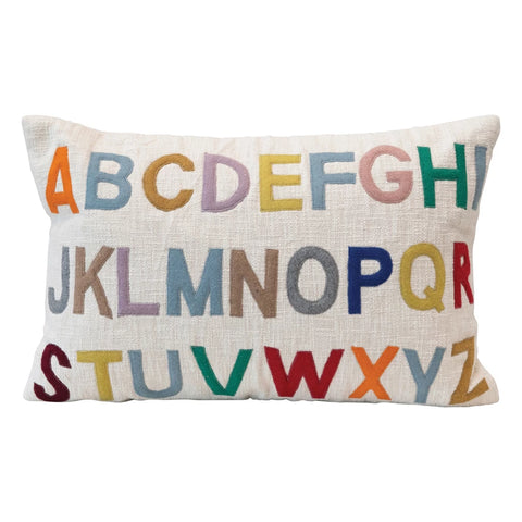 ABC Cotton Embroidered Pillow