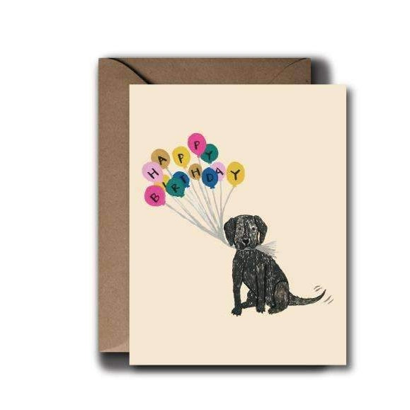 Black Lab Puppy - Birthday Card