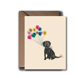 Black Lab Puppy - Birthday Card