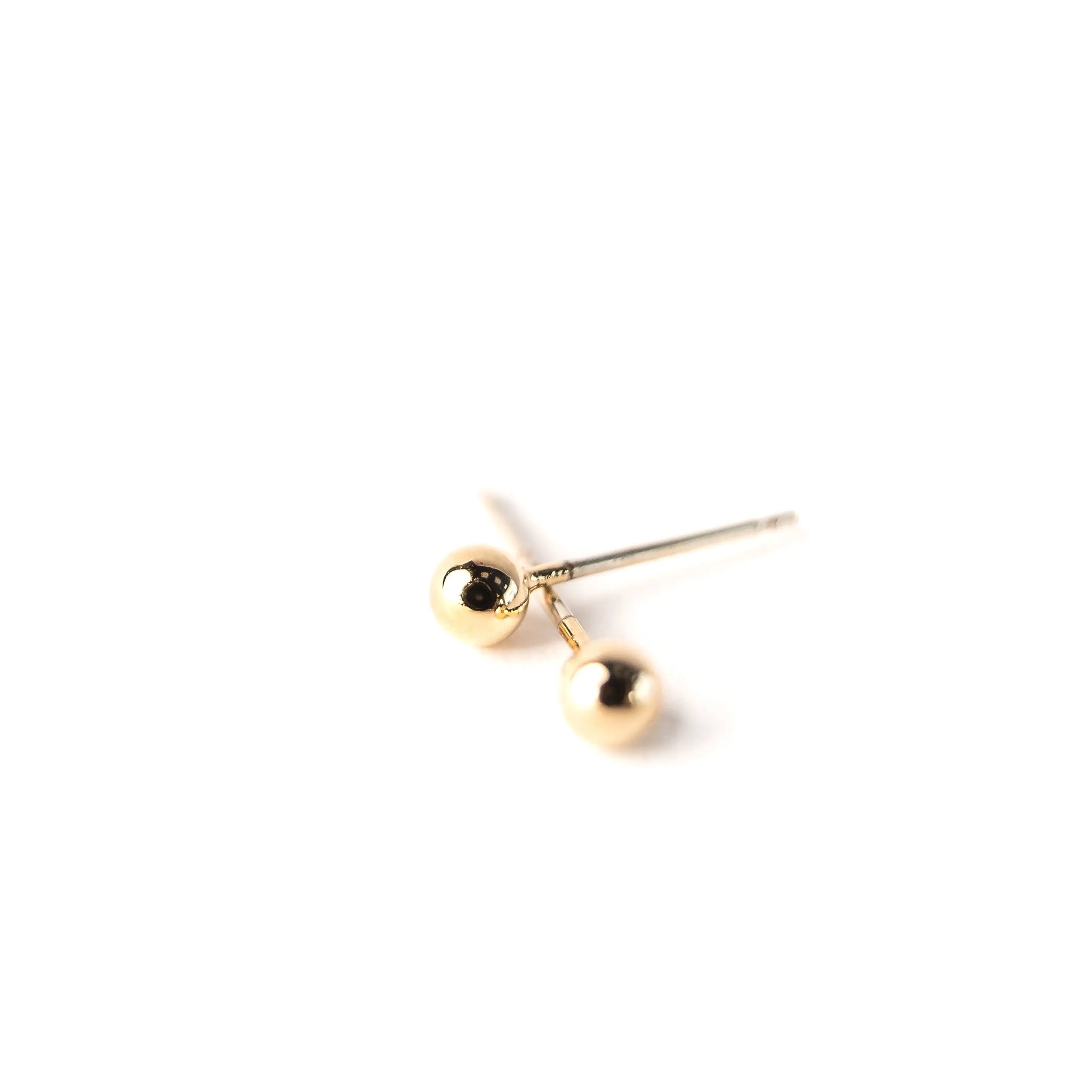 Ball Stud Earrings - Gold