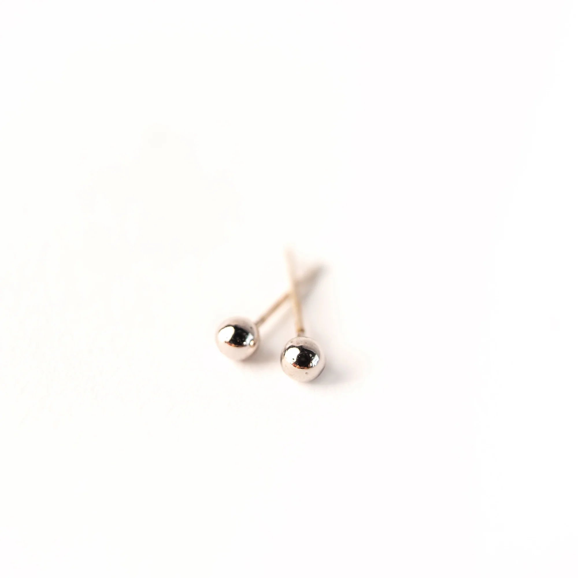 Ball Stud Earrings - Silver