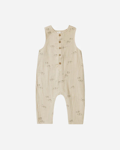 Button Jumpsuit - Elephants