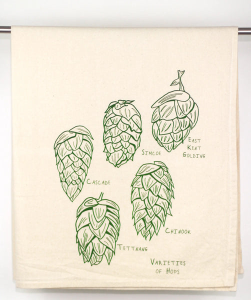 Varieties of Hops Flour Sack Towel