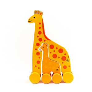 Giraffe - Mommy & Baby Push Toy