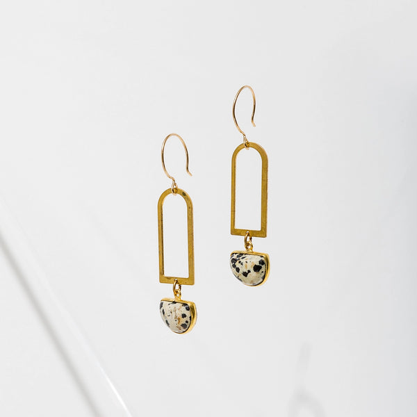 Casablanca Earrings - Dalmatian Jasper