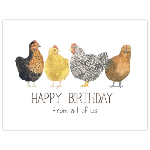 Chickens - Birthday Card