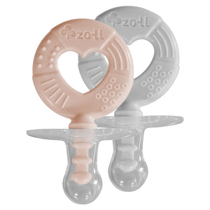 Circle - Blush & Ash, Pacifier + Teether Combo