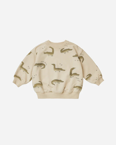 Crew Neck Romper - Crocodiles