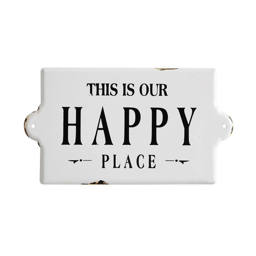 Happy Place - Enameled Wall Decor