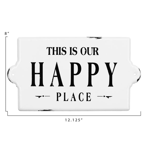 Happy Place - Enameled Wall Decor