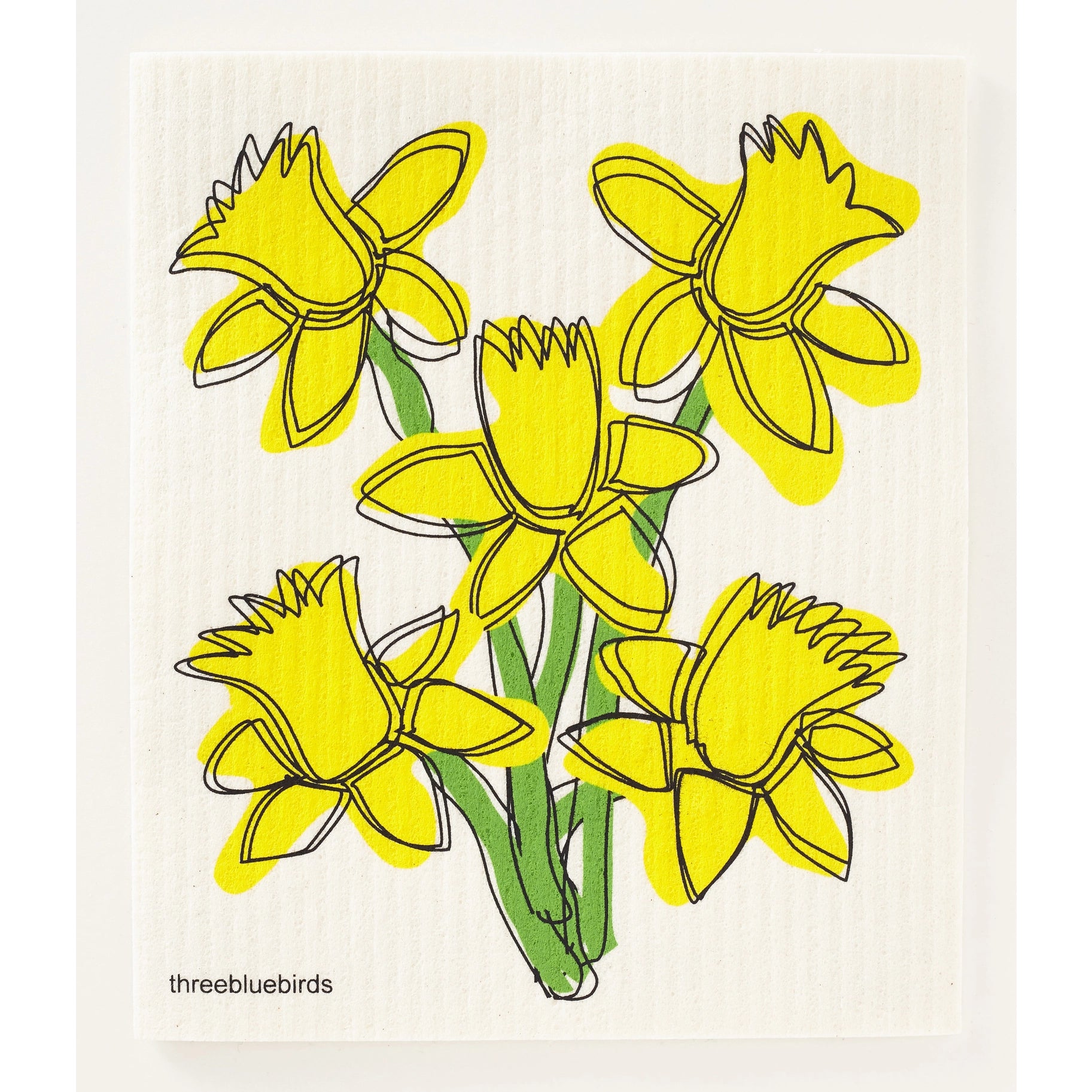 Daffodils - Swedish Dishcloth