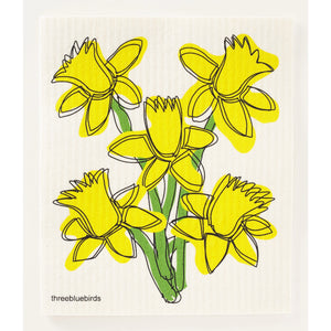 Daffodils - Swedish Dishcloth