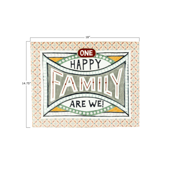 Happy Family - Tin Wall Decor