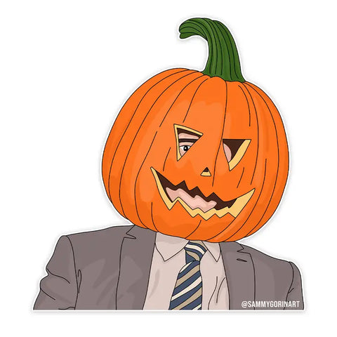 Dwight Pumpkin Head - Sticker