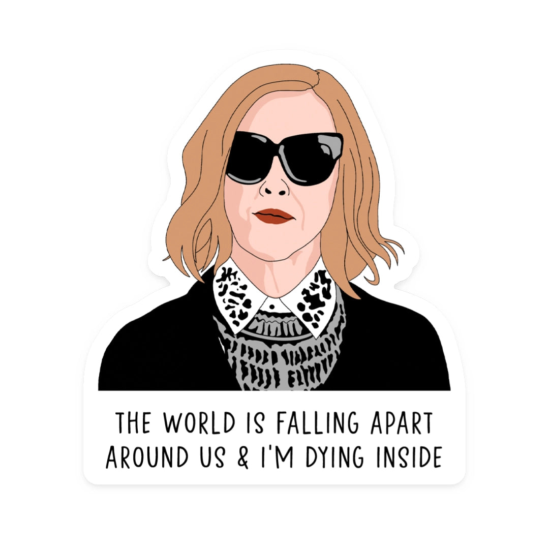 Moira Rose Dying Inside - Sticker