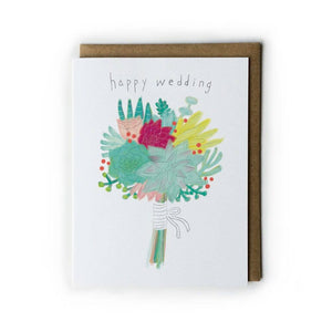 Succulent Bouquet - Wedding Card