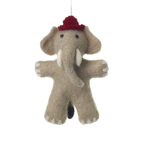 Elephant Felt Ornament