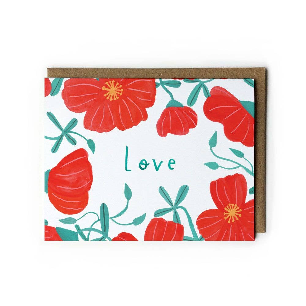 Red Poppy - Love Card