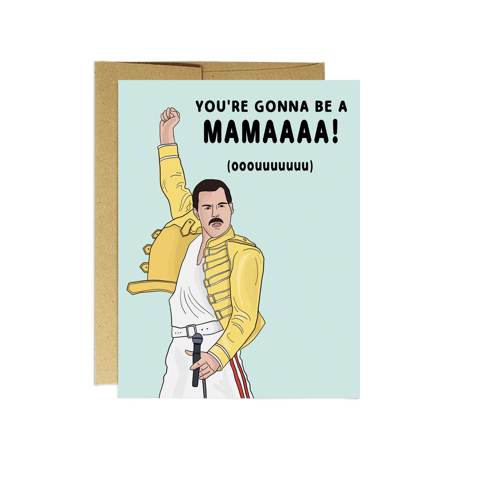 Freddie Mercury New Mama - Baby Card