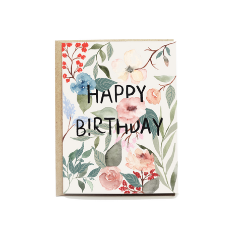 Garden Floral - Birthday Card