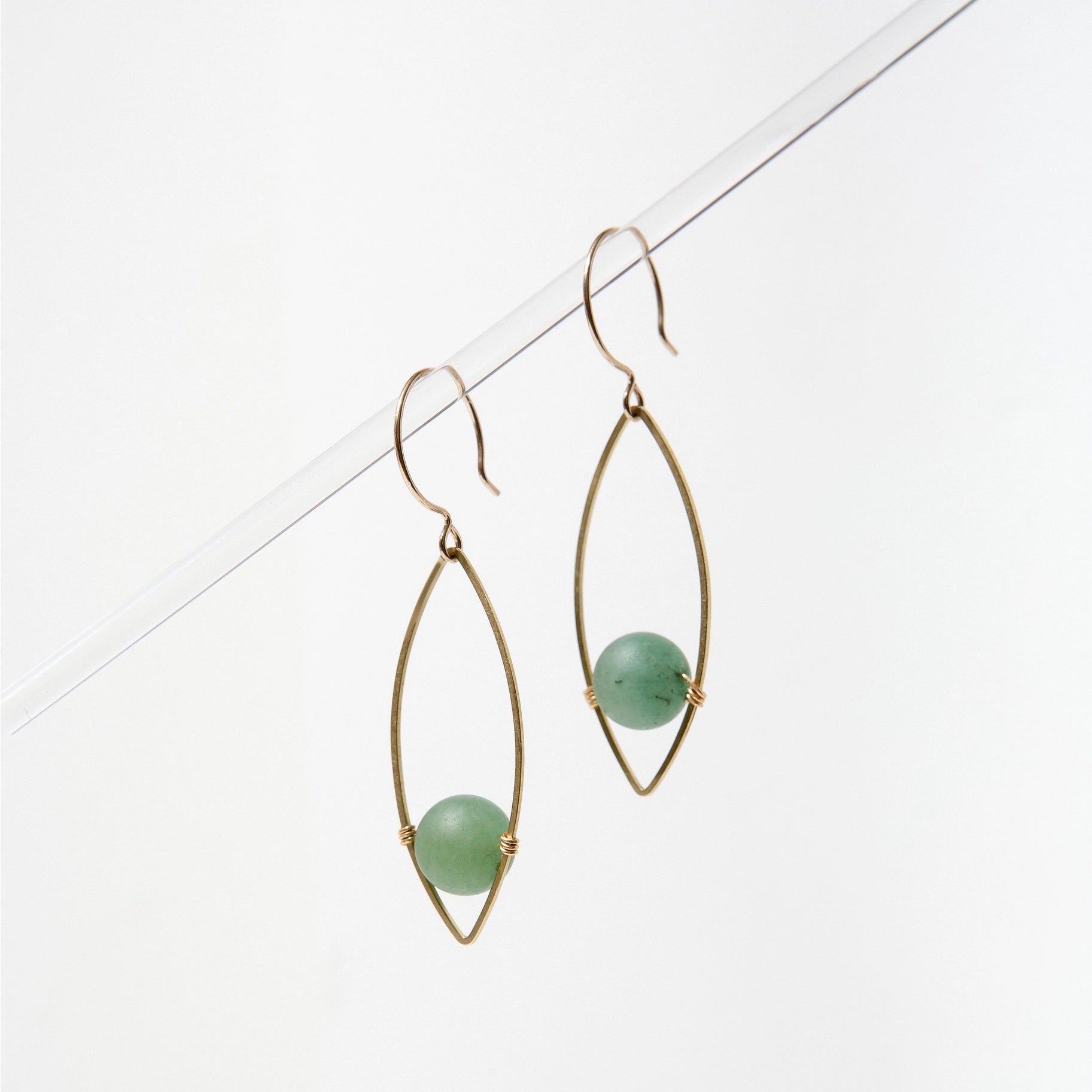 Georgia Earrings - Green Aventurine