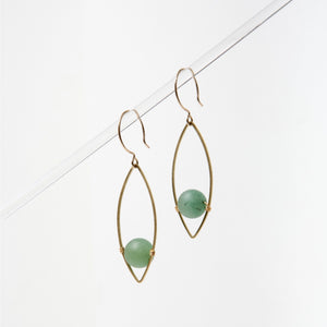 Georgia Earrings - Green Aventurine