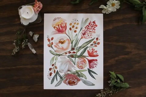 Growing Together Watercolor - Art Print