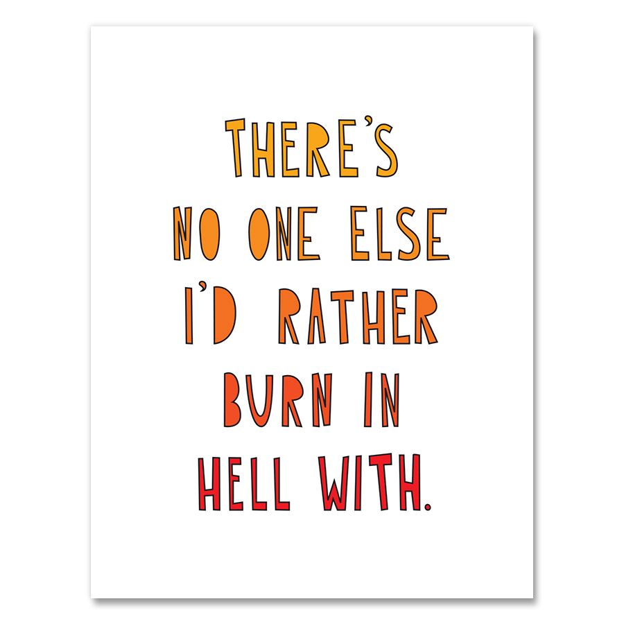 Burn in Hell - Love Card